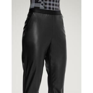Wolford Black Vegan Leather Trousers with Pockets MSRP $425.00